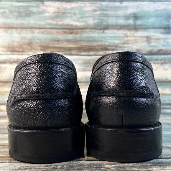 Frye Otis Penny Loafer Mens Sz 10.5D Black Antique Full Grain Leather Apron Toe - Picture 6 of 12